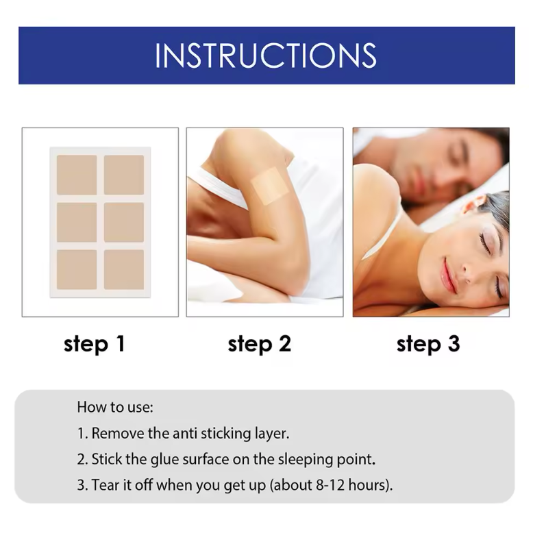 48 st Premium Sömnplåster – Naturlig behandling mot sömnlöshet, ångest & spänningar